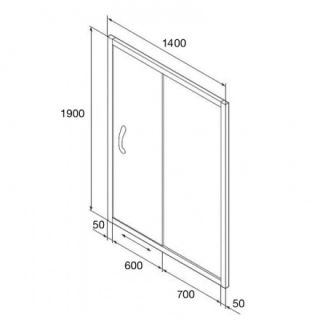 Душевой уголок Orange E23-14090TCR без поддона 140х90, стекло прозрачное
